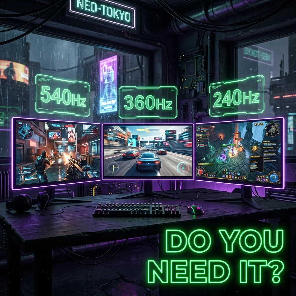 540Hz vs 360Hz vs 240Hz: Do You Need That Refresh Rate?