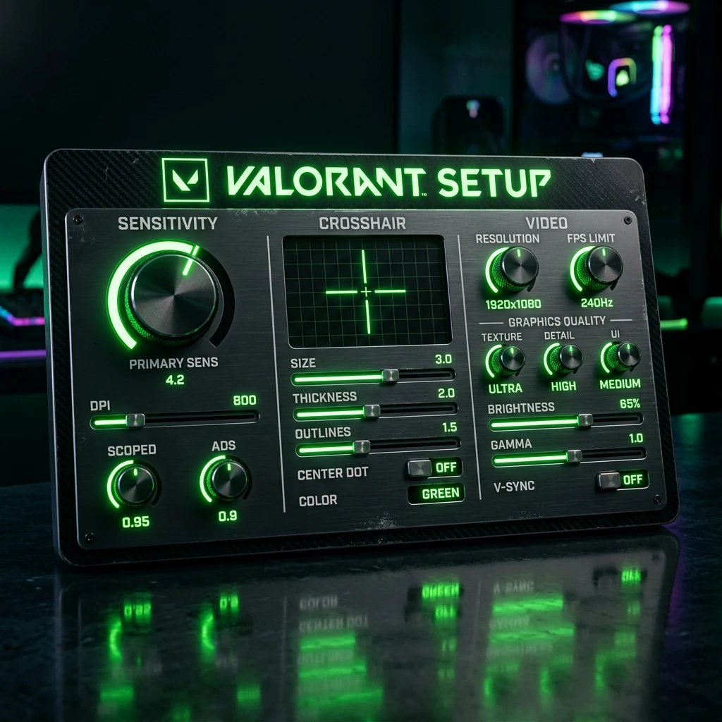 Complete Valorant Setup Guide 2026: Sens, Crosshair, DPI & Video Settings