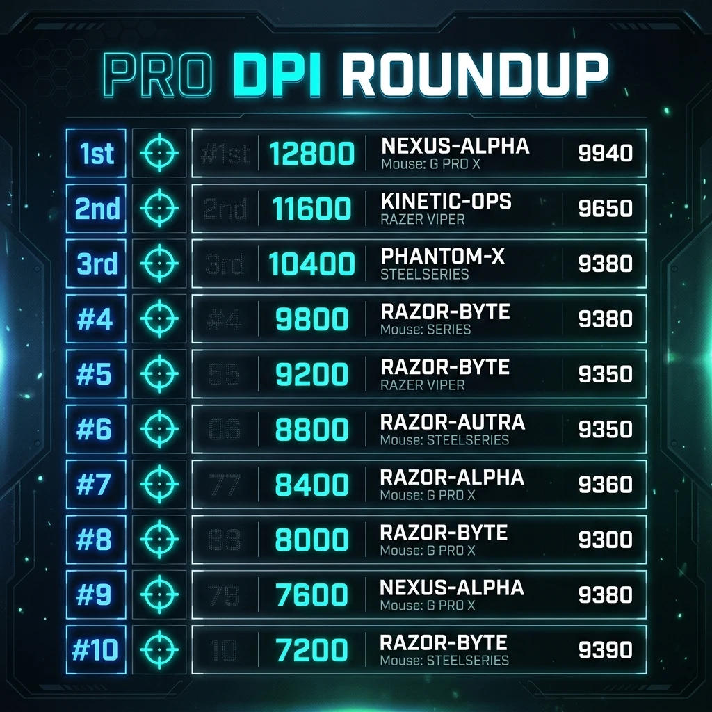10 Pro CS2 Players and the DPI They Actually Use (2026 Roundup)